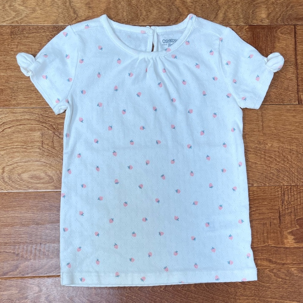Toddler Girls OshKosh B’Gosh Pointelle Shirt - 4T - Strawberries
